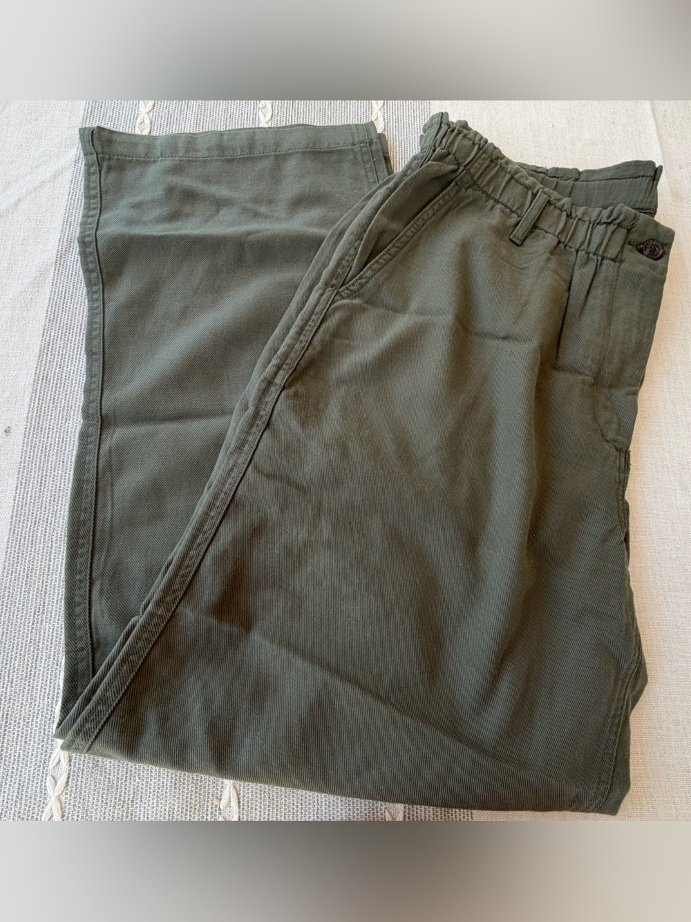 GAP Olive Green Elastic Waist Utility Pants
